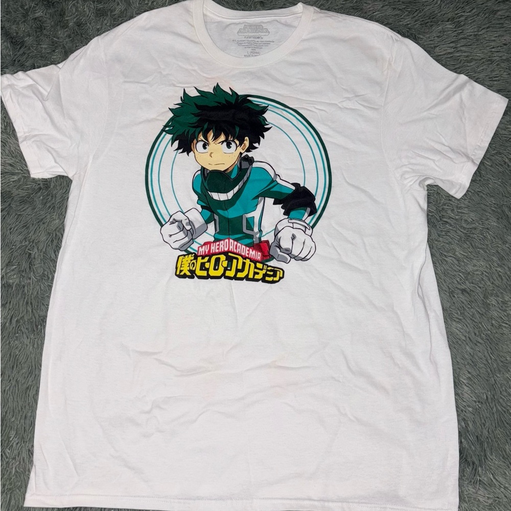 My Hero Academia White Graphic T-Shirt for Kids
(Few stains)
